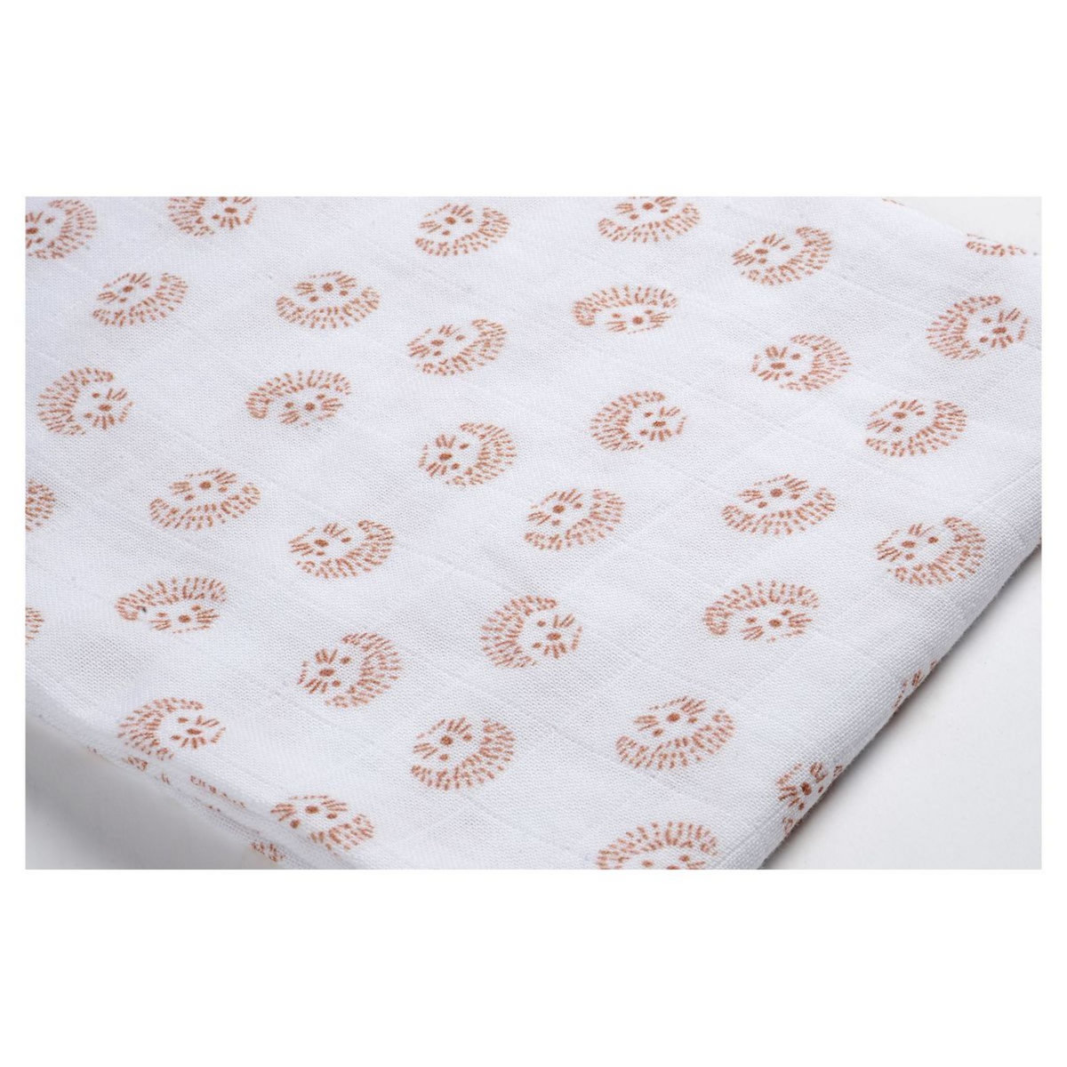 BEABA Boite de 3 Langes en coton bio Hérisson