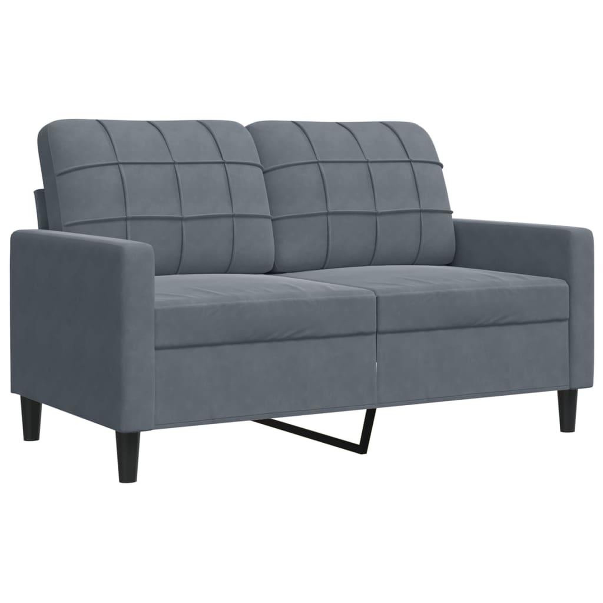 Voir la diapositive 5 : VIDAXL Ensemble de canapes 4 pcs avec coussins Gris fonce Velours