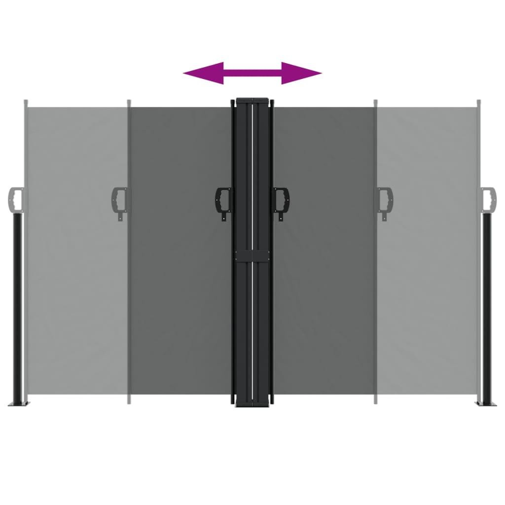 Voir la diapositive 5 : VIDAXL Auvent lateral retractable anthracite 160x1000 cm