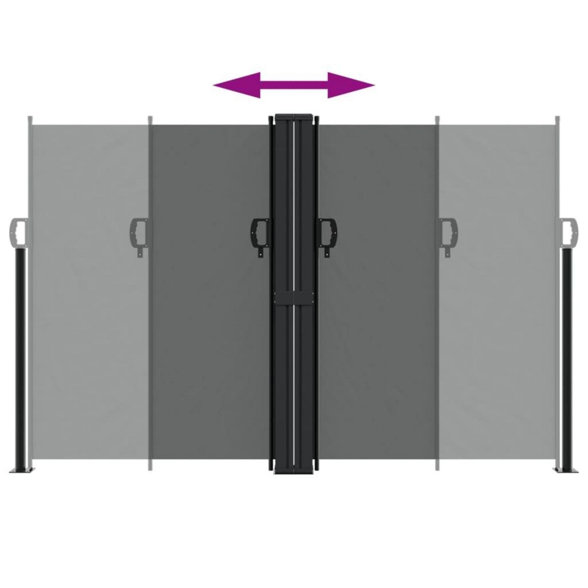 VIDAXL Auvent lateral retractable anthracite 160x1000 cm