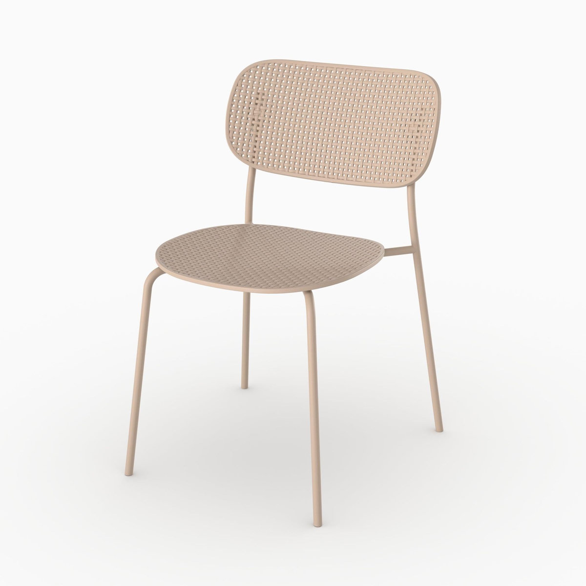 Rendez vous déco Lot de 2 chaises de jardin empilables en plastique beige-Géa