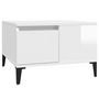 Voir la diapositive 2 : VIDAXL Table basse blanc brillant 55x55x36,5 cm bois d ingénierie