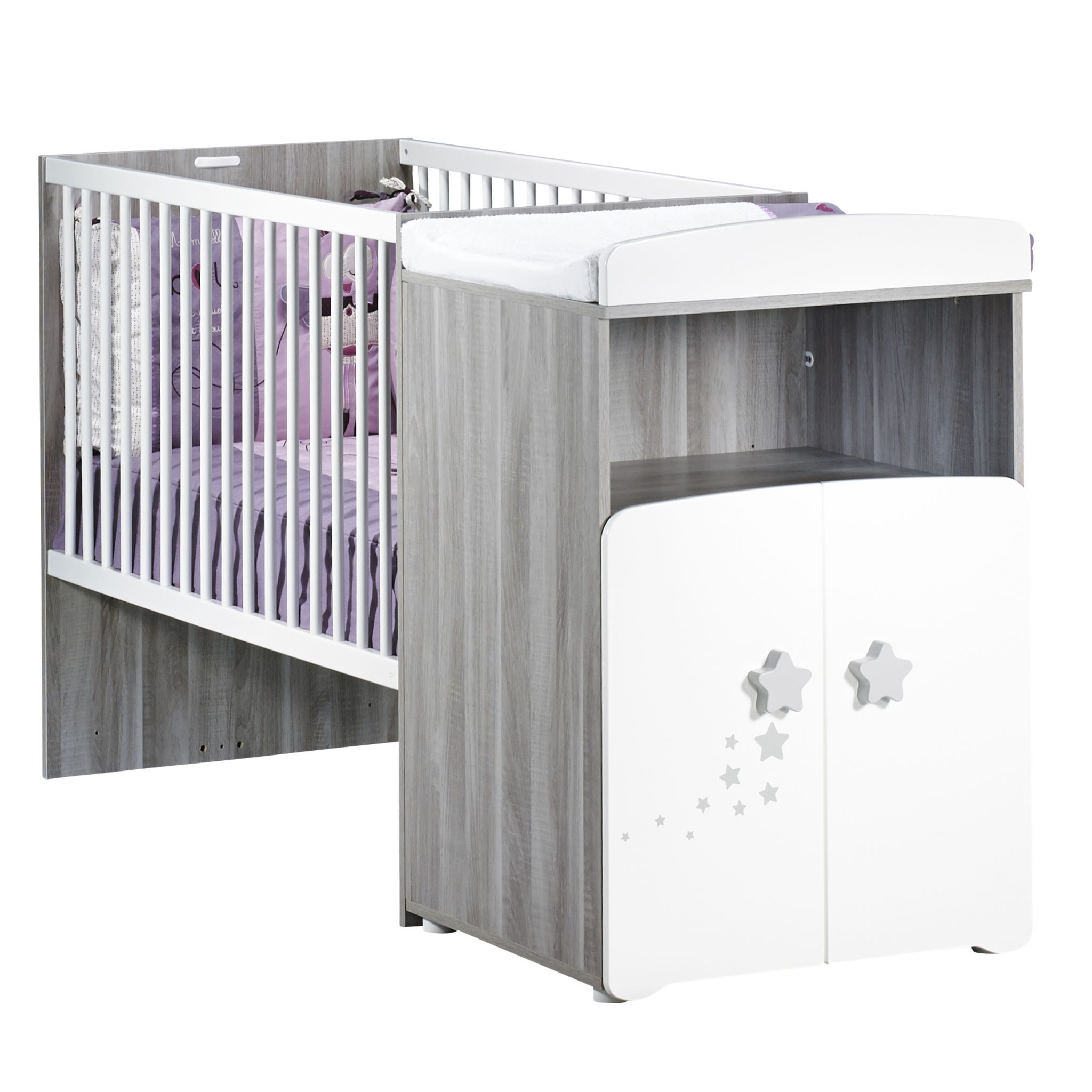 BABY PRICE Lit bébé combiné 60 x120 cm évolutif en 90x190 cm NEW NAO