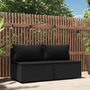 Voir la diapositive 1 : VIDAXL Canapes centraux de jardin et coussins 2pcs Noir Resine tressee