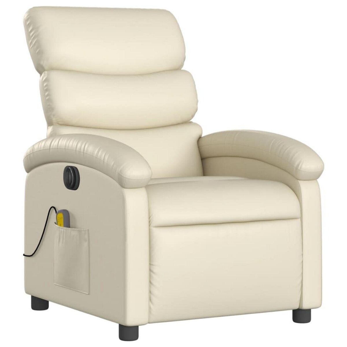 VIDAXL Fauteuil de massage inclinable electrique creme similicuir