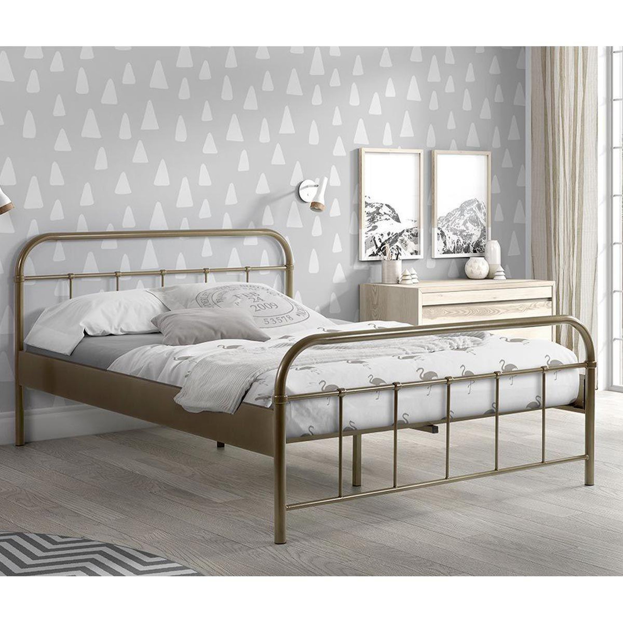 Voir la diapositive 1 : Paris Prix Pack - lit enfant & sommier  boston  140x200cm bronze