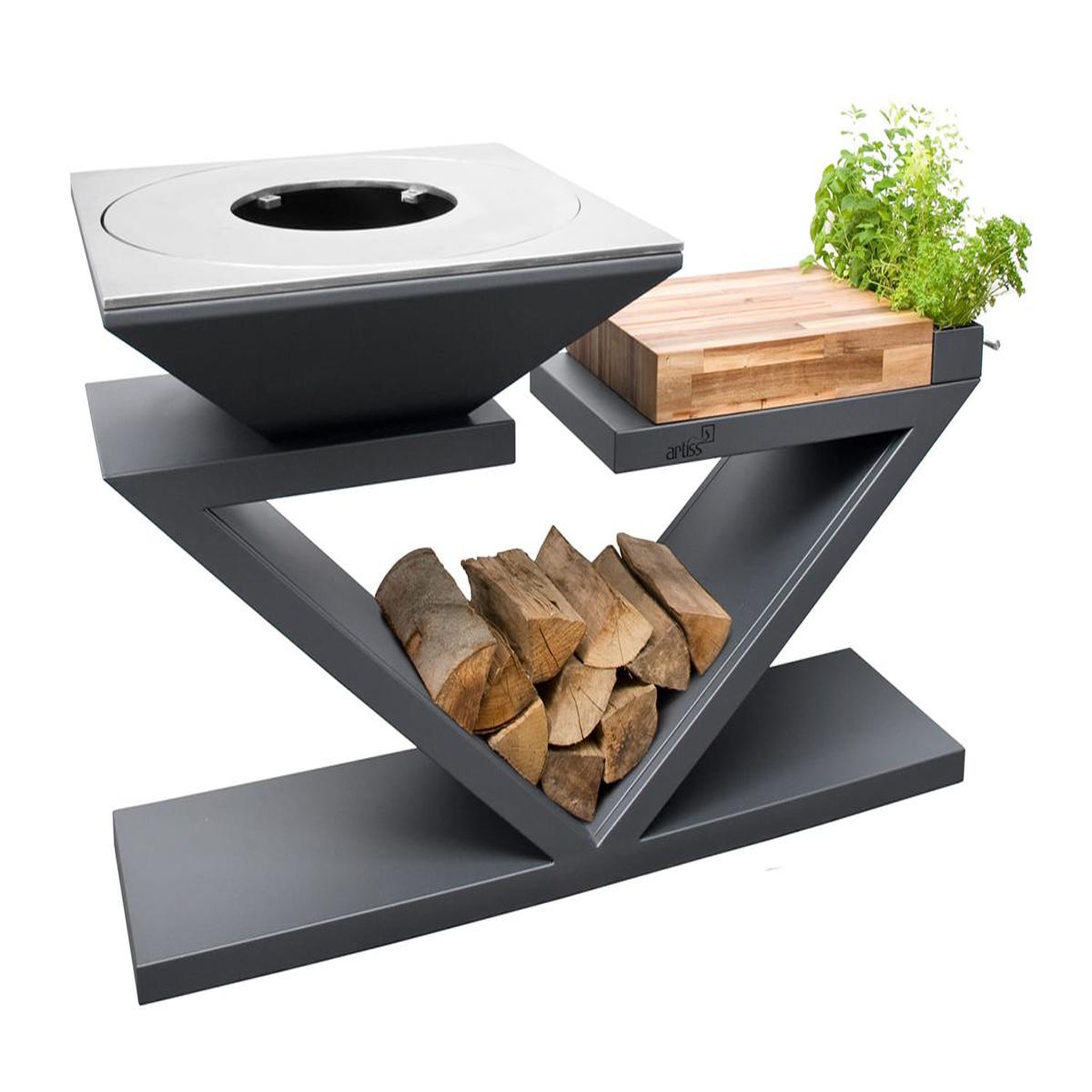 ARTISS DESIGN Brasero g5 graphite plaque de cuisson acier inoxydable alimentaire - artiss