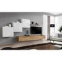 Voir la diapositive 2 : Paris Prix Meuble TV Mural Design  Switch X  330cm Blanc & Naturel