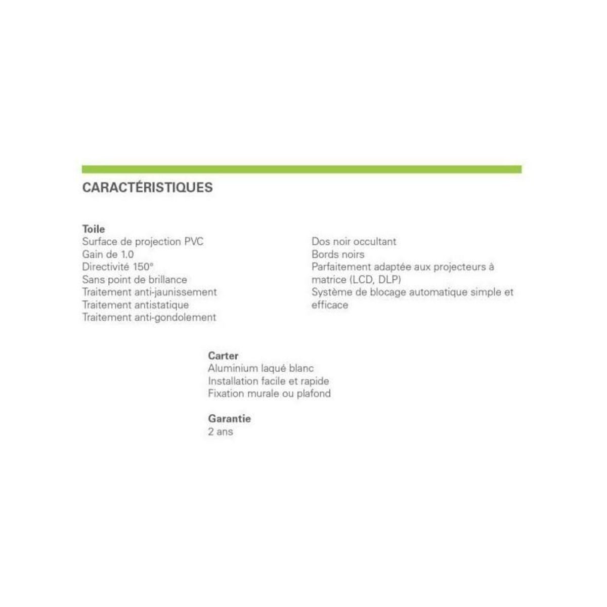 INSTAAL Écran de projection manuel 240x180cm - insman240v3b