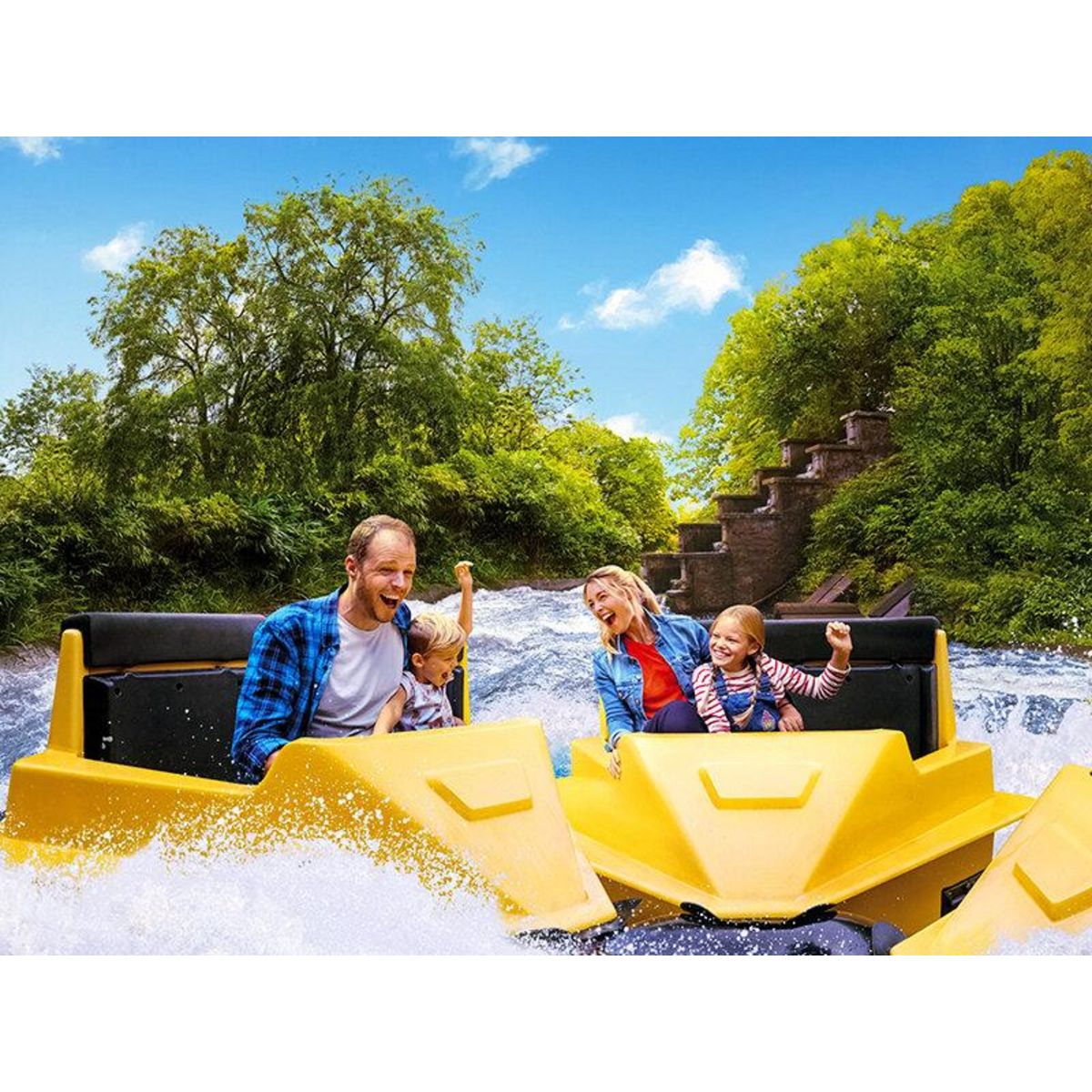 Smartbox Entrée au Parc Bellewaerde en 2024 pour 2 adultes et 1 enfant - Coffret Cadeau Sport & Aventure