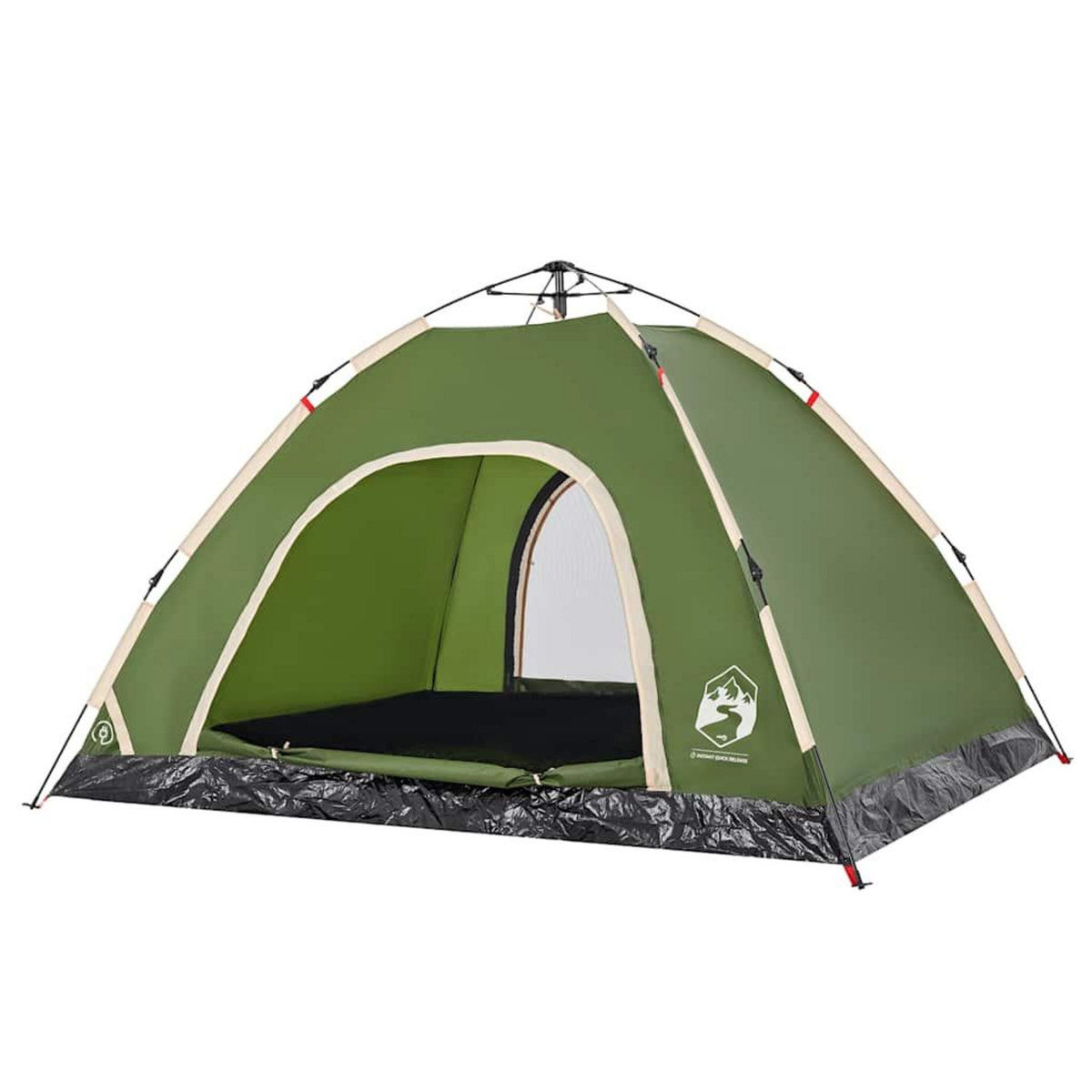 VIDAXL Tente de camping 4 personnes vert liberation rapide