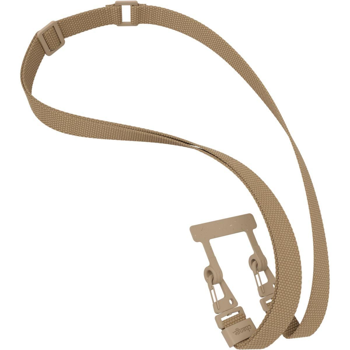 WOODCESSORIES Coque avec cordon iPhone 14 Plus Tour de cou taupe