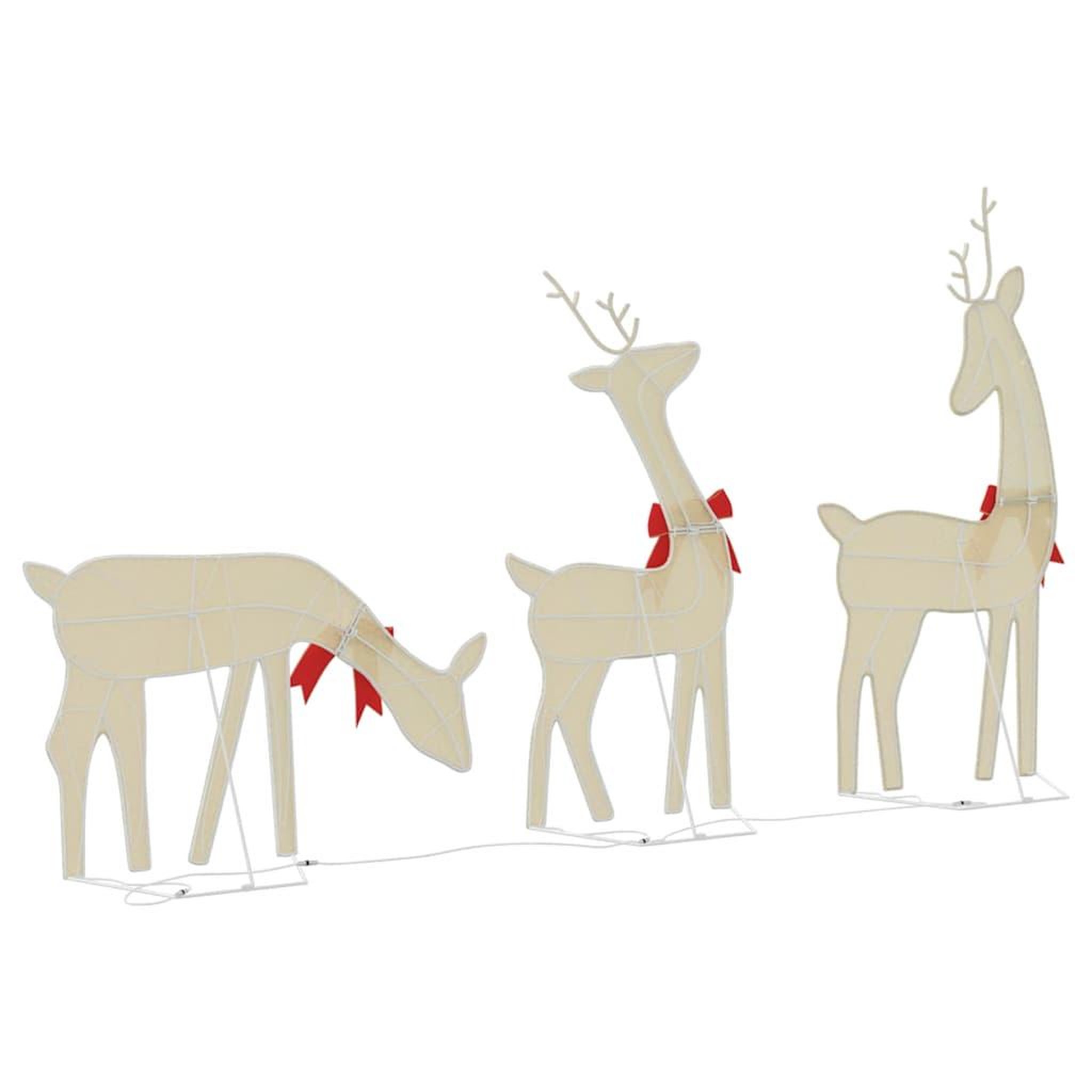 Voir la diapositive 5 : VIDAXL Decoration de Noël renne 3 pcs 90 LED blanc chaud
