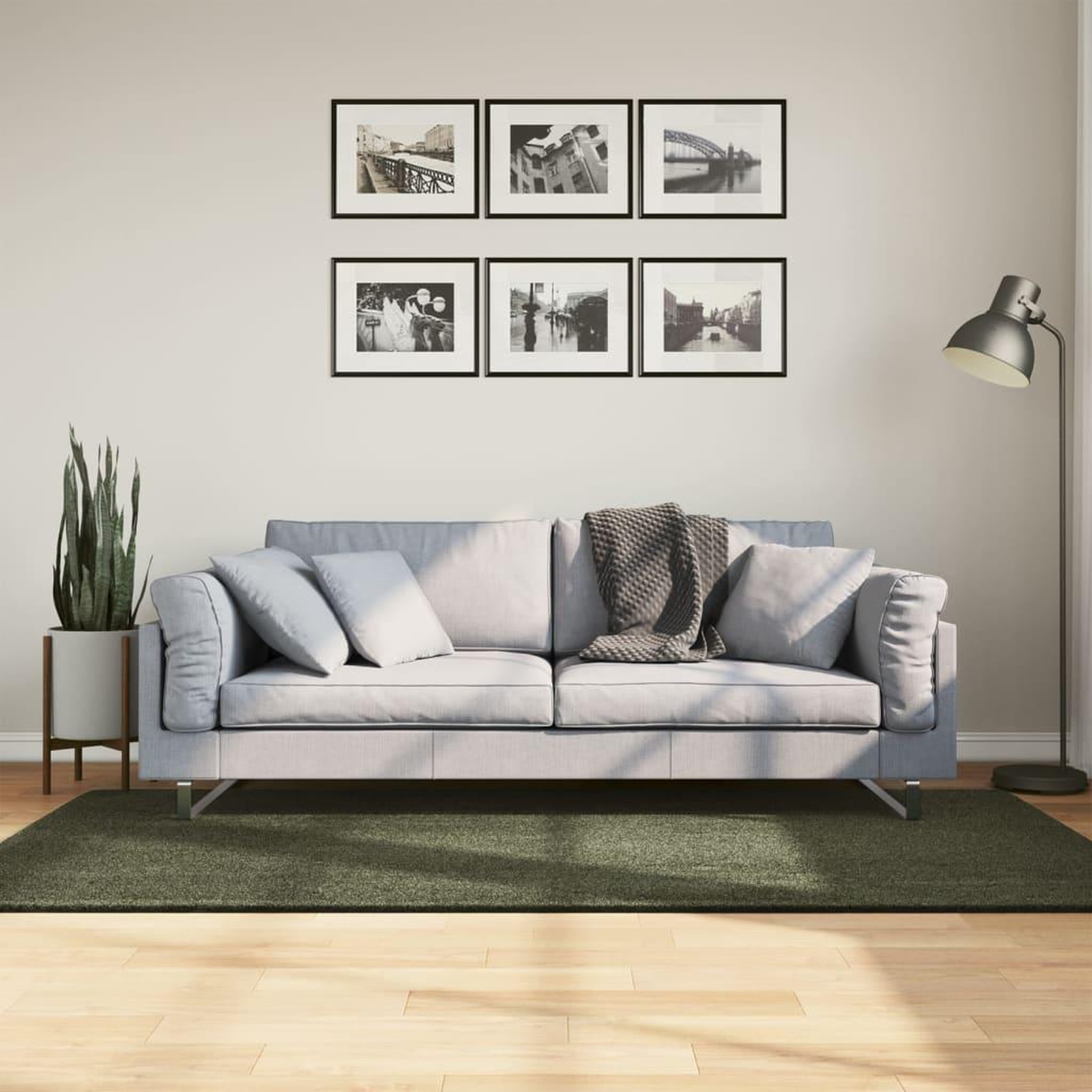 VIDAXL Tapis HUARTE a poils courts doux lavable vert foret 100x200 cm