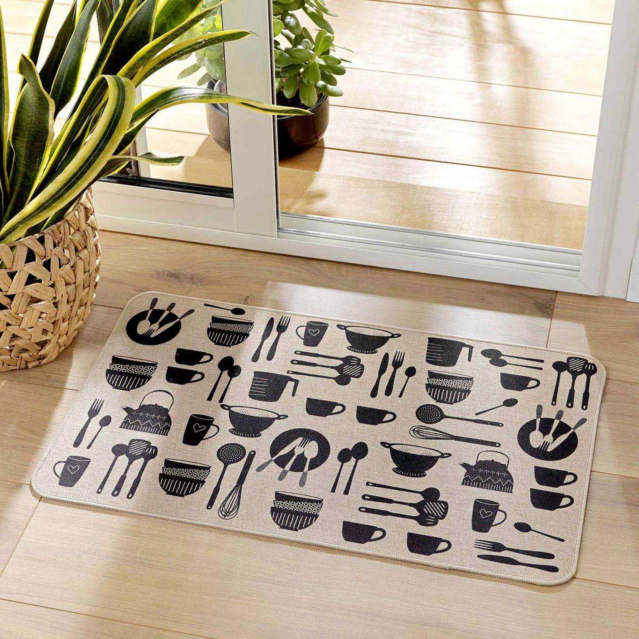 Voir la diapositive 4 : Douceur d'Intérieur Tapis multi-usage tissé  kitchen  45x75cm naturel