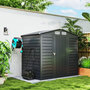 Voir la diapositive 2 : OUTSUNNY Rouleau à gazon jardin en acier avec poignée dim. 50L x 32l x 108H cm lestage max. 30 L noir