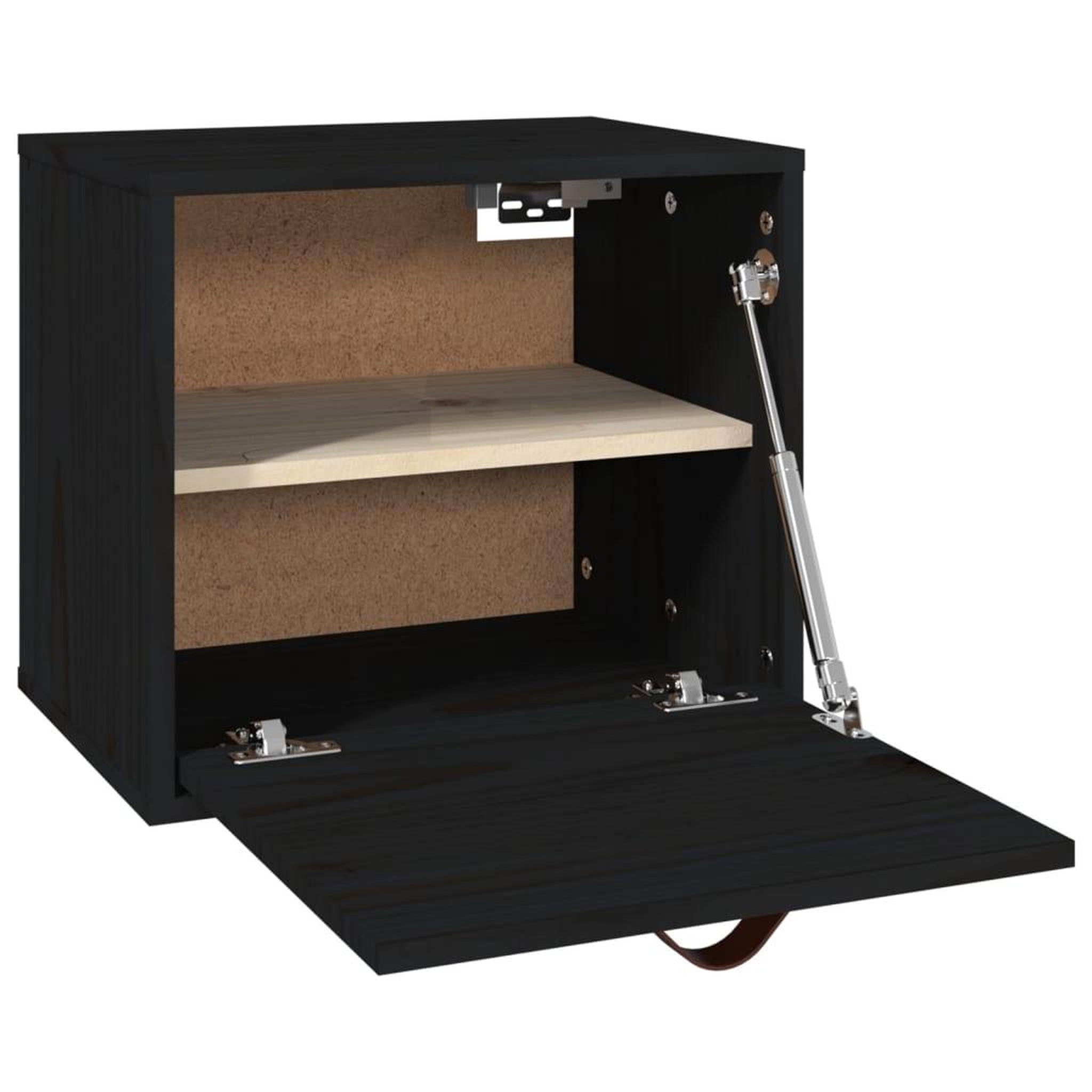 Voir la diapositive 5 : VIDAXL Armoire murale Noir 40x30x35 cm Bois de pin massif