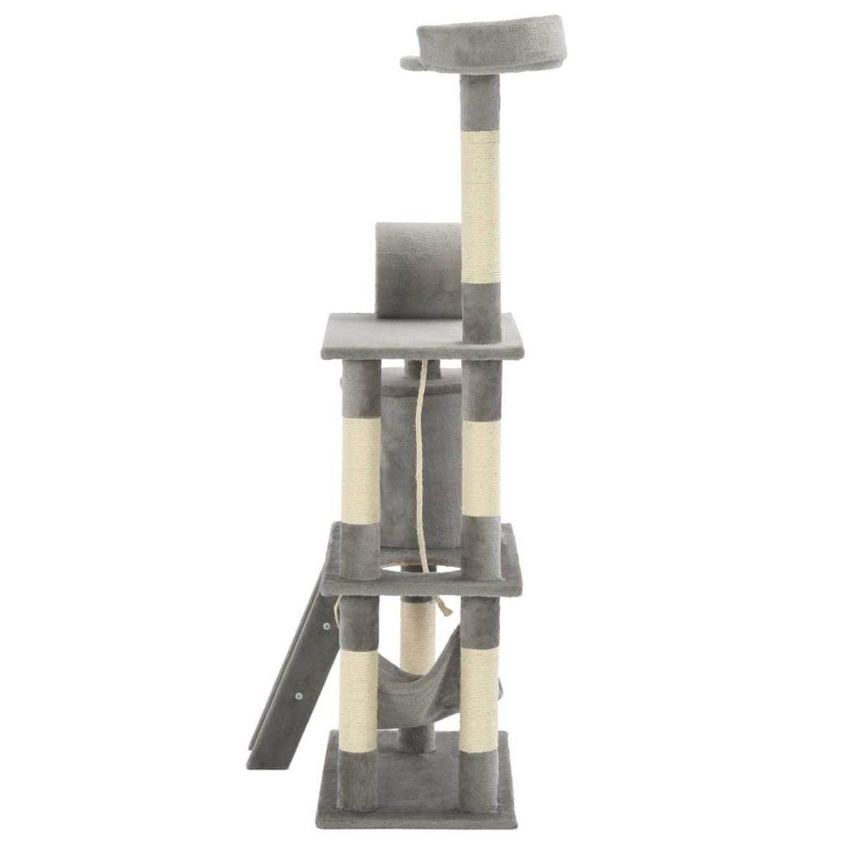 VIDAXL Arbre a chat avec griffoirs en sisal 140 cm Gris