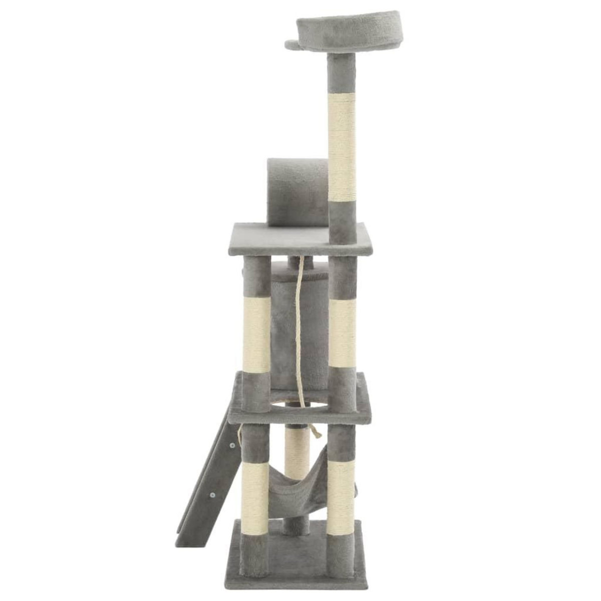 VIDAXL Arbre a chat avec griffoirs en sisal 140 cm Gris