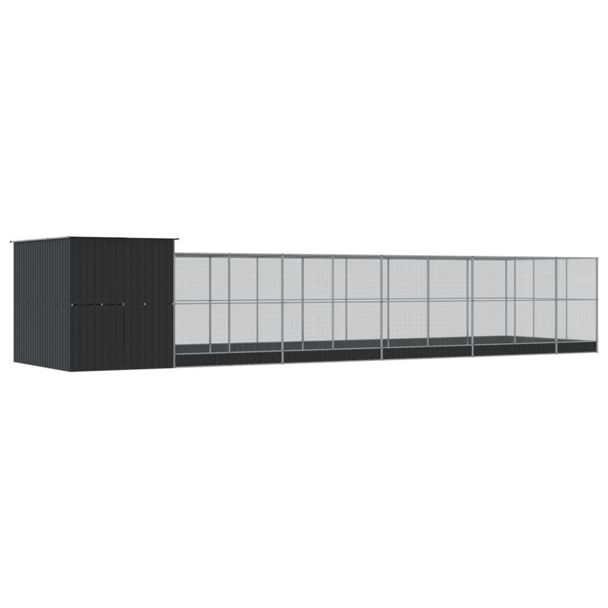 Voir la diapositive 5 : VIDAXL Voliere avec extension argente 1118x303x216 cm acier