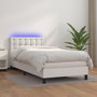 Voir la diapositive 1 : VIDAXL Sommier a lattes de lit avec matelas et LED Blanc 80x200 cm