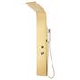 Voir la diapositive 4 : VIDAXL Systeme de panneau de douche acier inoxydable dore incurve