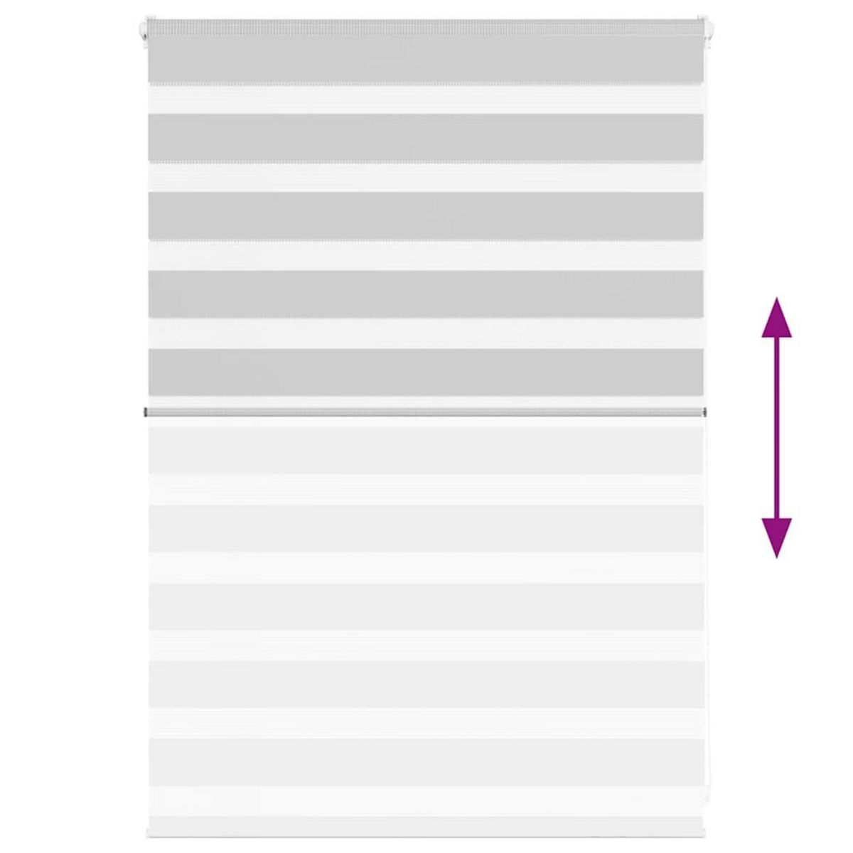 VIDAXL Store zebre gris clair largeur du tissu 110,9 cm polyester