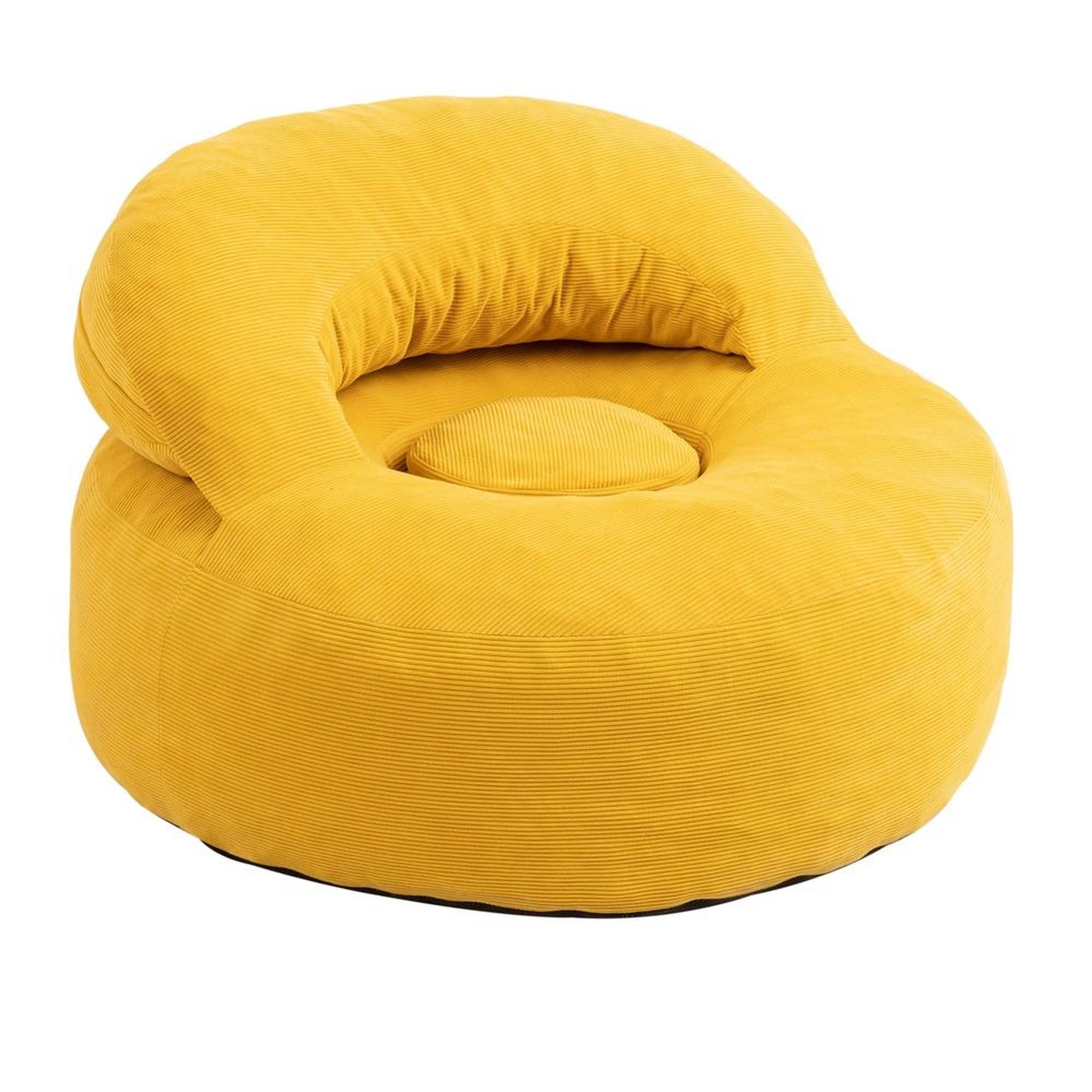SOBUY Fauteuil relax jaune avec repose-pieds 110x125x65cm fst100-y