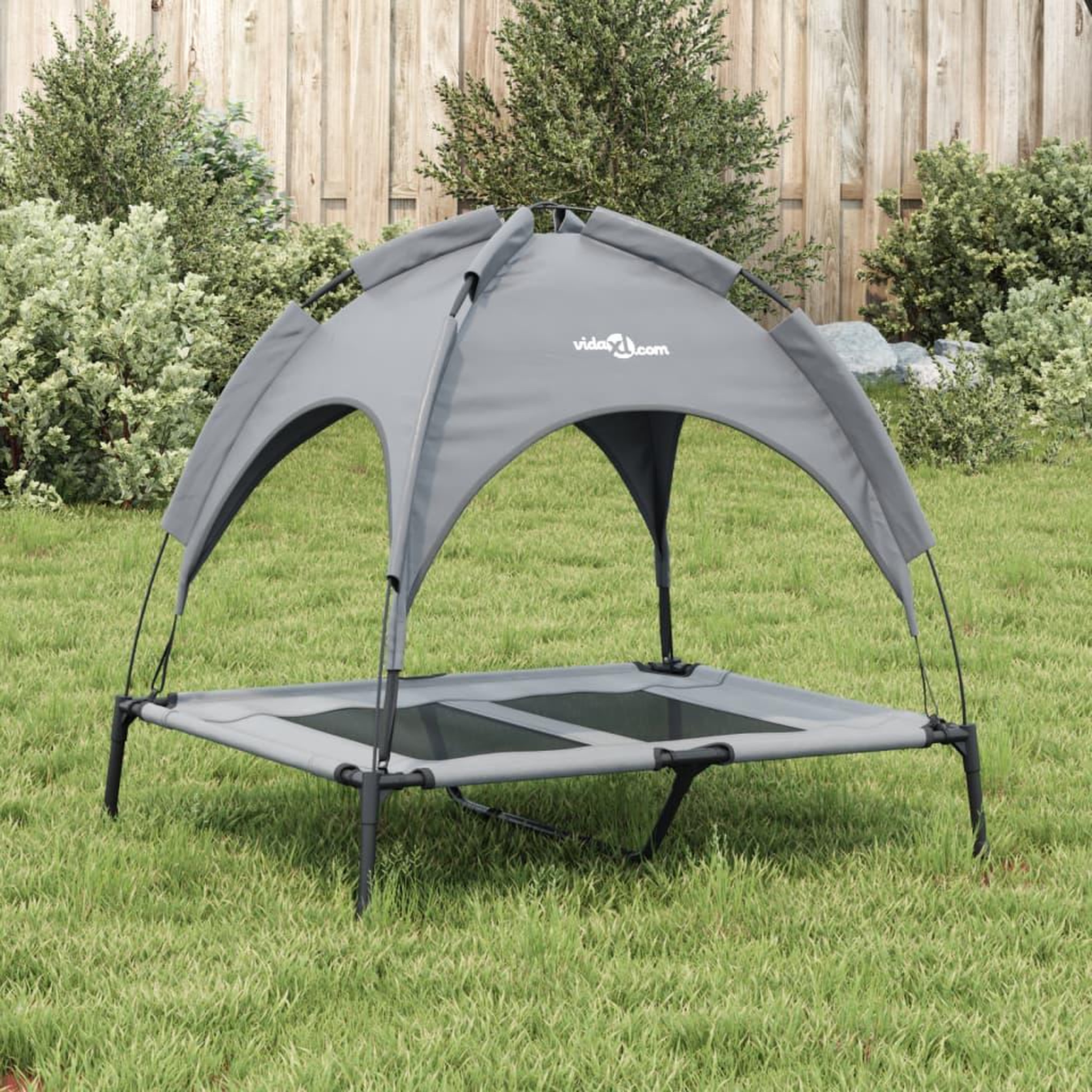 Voir la diapositive 3 : VIDAXL Lit pour chien avec auvent anthracite tissu Oxford et acier
