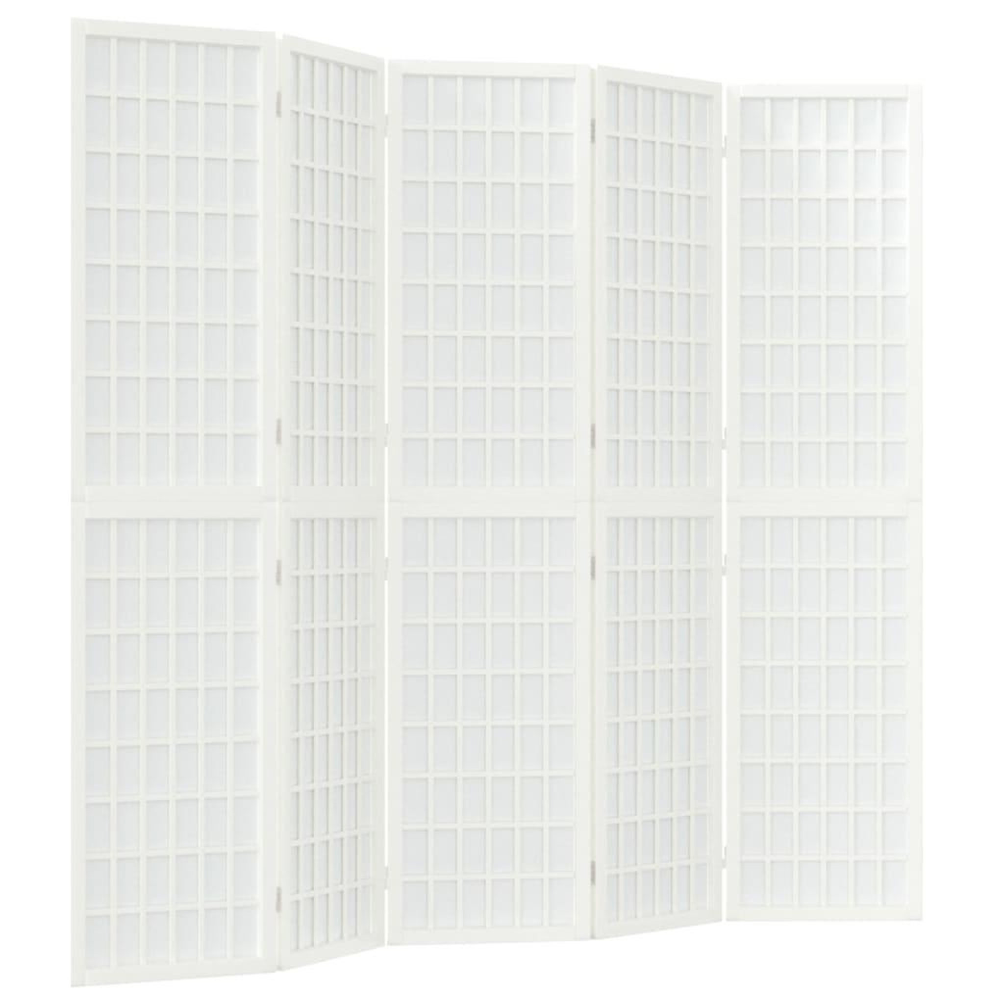 Voir la diapositive 2 : VIDAXL Cloison de separation pliable 5 panneaux 200x170 cm Blanc