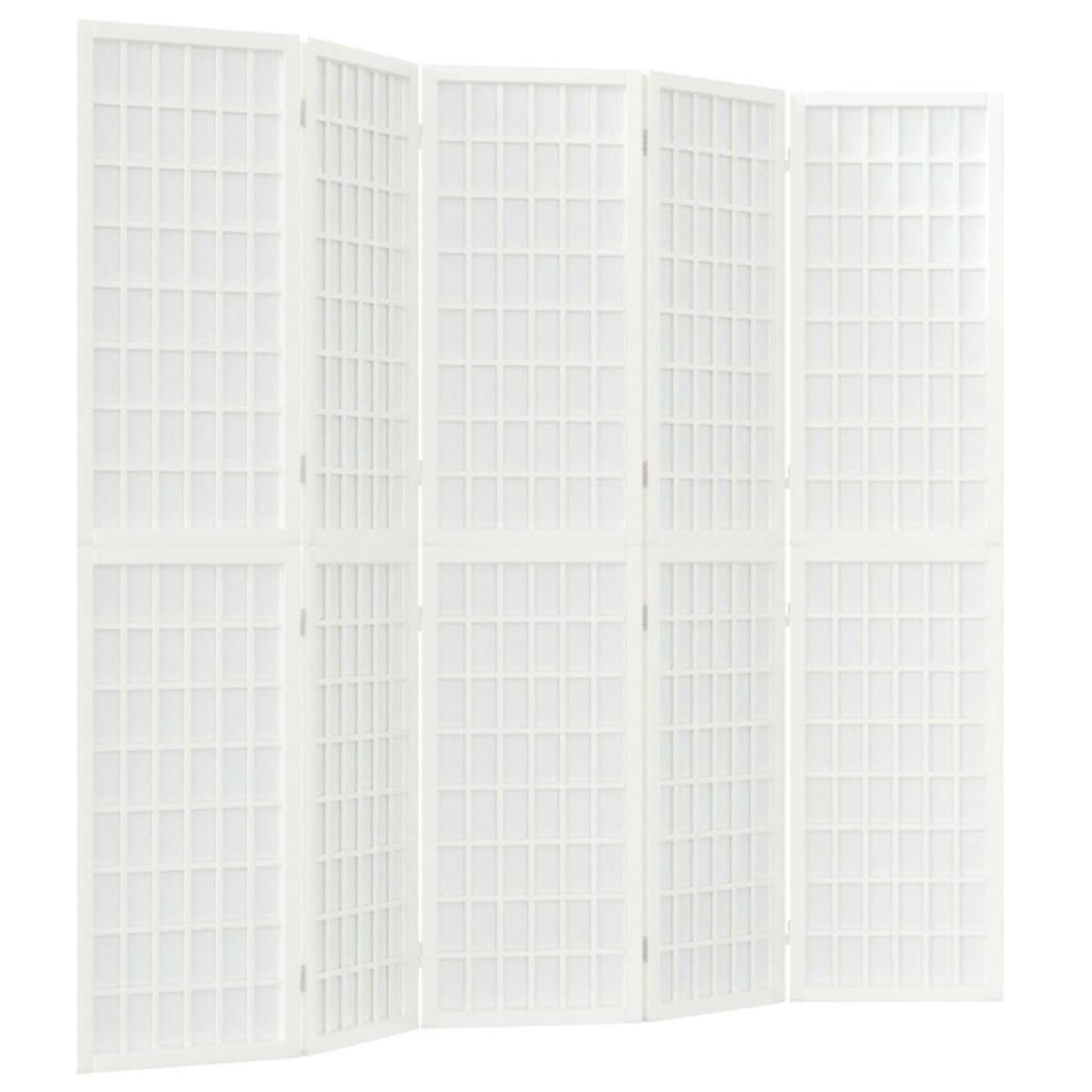 VIDAXL Cloison de separation pliable 5 panneaux 200x170 cm Blanc