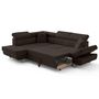 Voir la diapositive 3 : BEST MOBILIER Lisbona - canapé d'angle gauche 5 places convertible avec têtières en velours côtelé