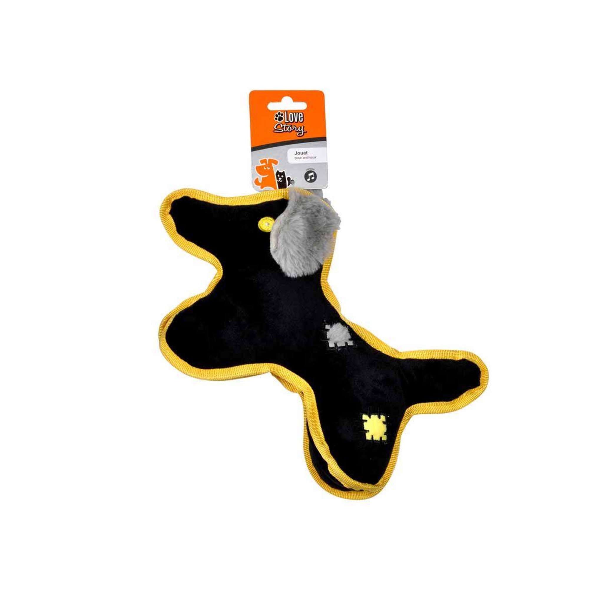 Voir la diapositive 2 : HOMEA Peluche pour chien  cosy golden  25cm noir