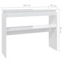 Voir la diapositive 6 : VIDAXL Table console blanc brillant 102x30x80 cm bois d'ingenierie