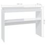 Voir la diapositive 6 : VIDAXL Table console blanc brillant 102x30x80 cm bois d'ingenierie