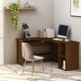 Voir la diapositive 1 : VIDAXL Bureau d'angle chene marron 120x140x75 cm bois d'ingenierie