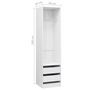 Voir la diapositive 6 : VIDAXL Garde-robe avec tiroirs Blanc brillant Bois d'ingenierie