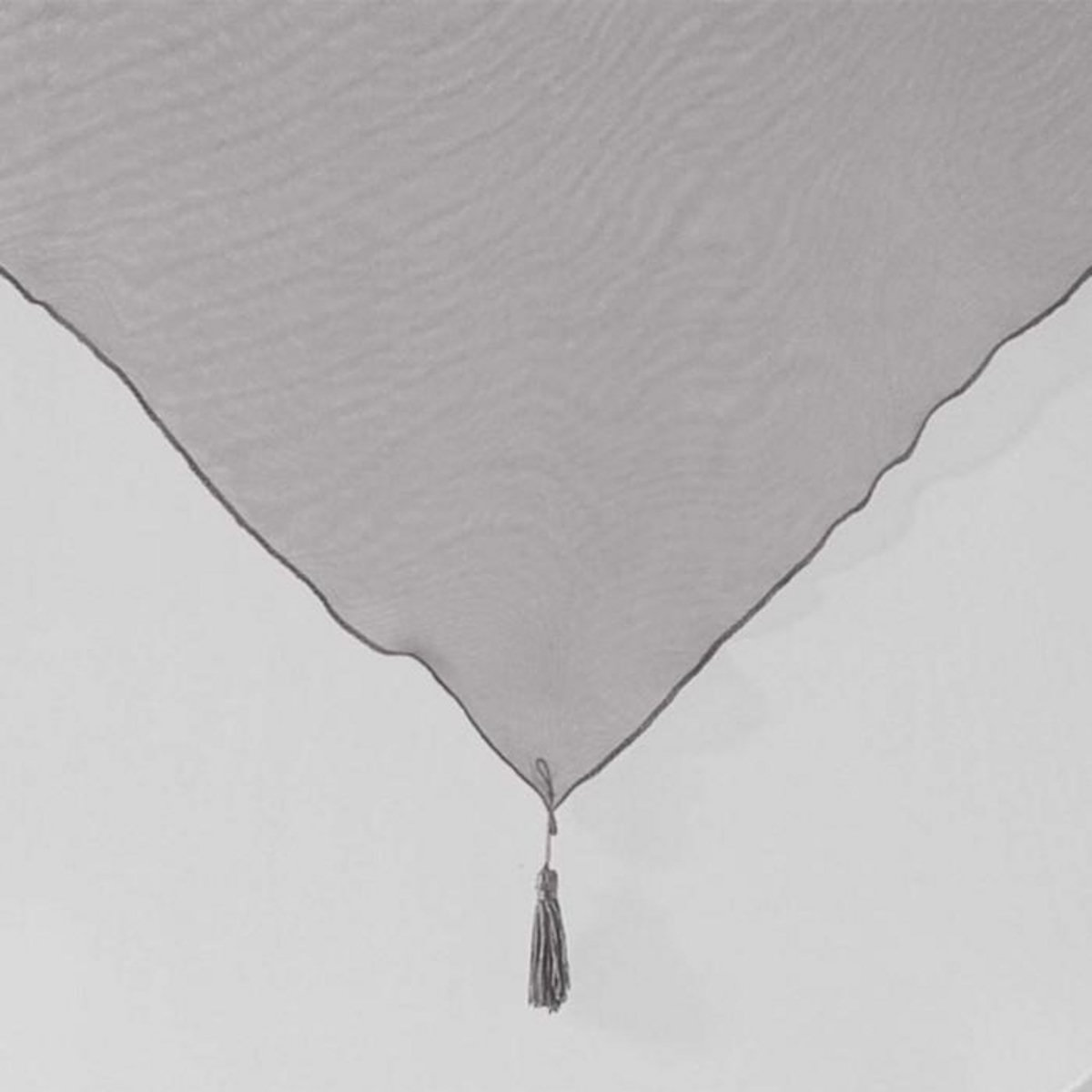 Paris Prix Paire de Voilages  Duo  60x90cm Blanc & Gris