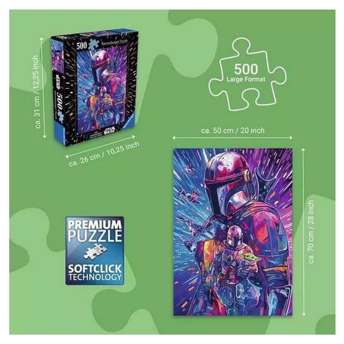 RAVENSBURGER Puzzle 500 pieces The mandalorian