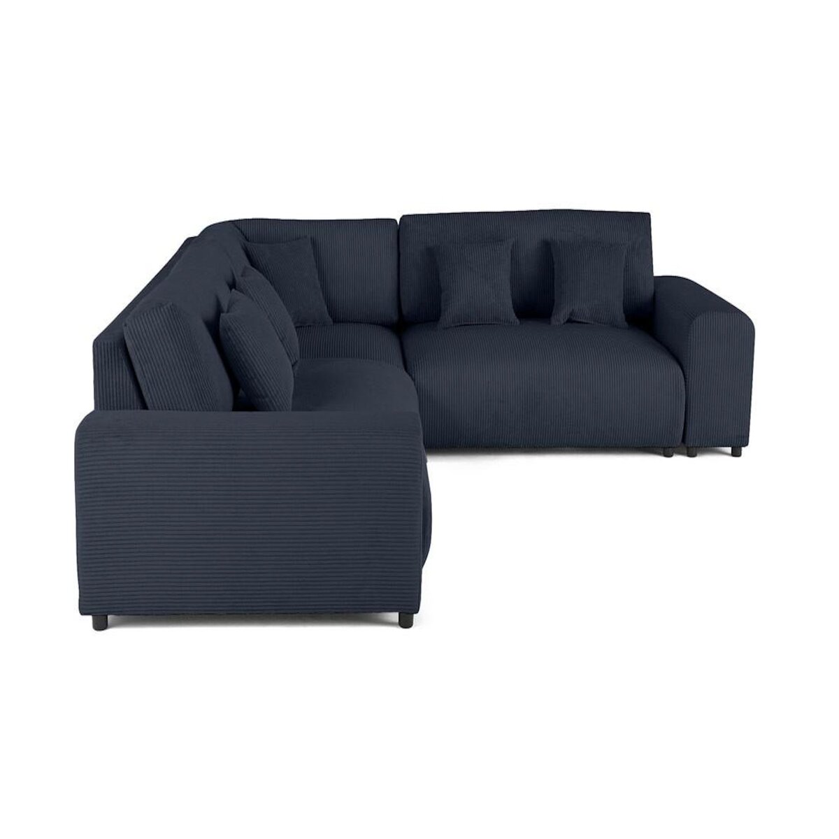 LISA DESIGN Garance - canapé modulable d'angle droit - 5 places - en velours côtelé