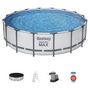Voir la diapositive 3 : BESTWAY Piscine tubulaire ronde 488x122cm Steel Pro Max&trade;