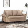 Voir la diapositive 1 : VIDAXL Canape 2 places avec oreillers cappuccino 120 cm similicuir