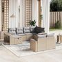 Voir la diapositive 1 : VIDAXL Salon de jardin avec coussins 10 pcs beige resine tressee