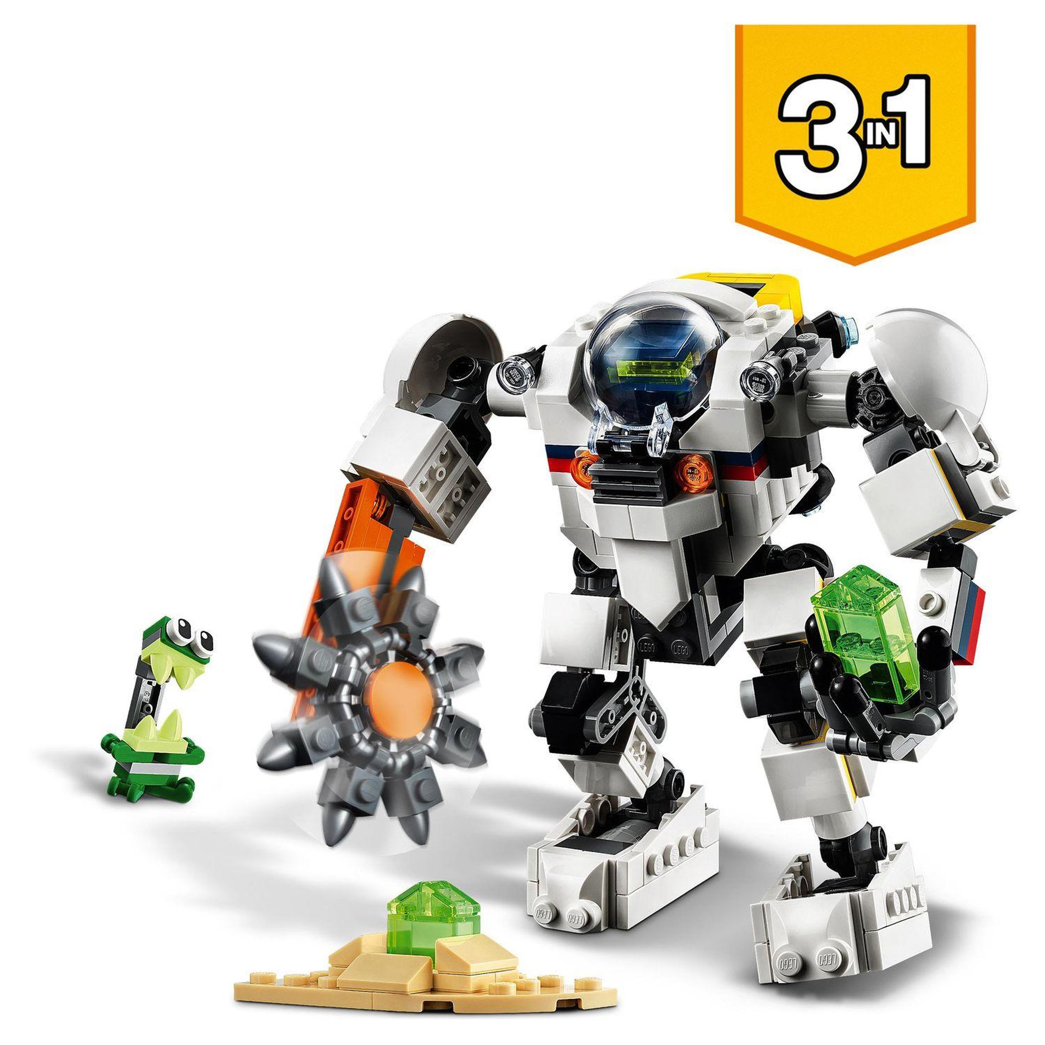 Voir la diapositive 3 : LEGO Creator 31115 - Le Robot d&rsquo;Extraction Spatiale