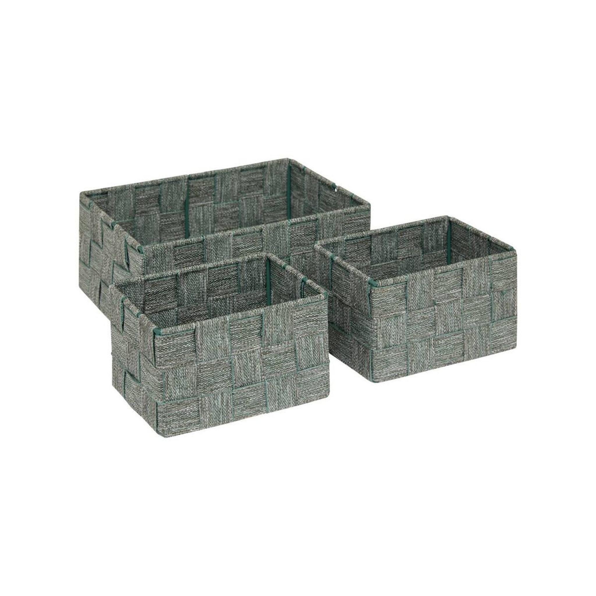 FIVE Lot de 3 paniers de rangement  lise  22cm vert