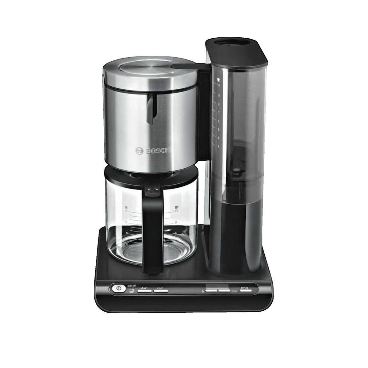 BOSCH Cafetière Filtre Bosch TKA8633 Design Moderne Noir et Acier Inoxydable