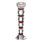 Paris Prix Chandelier Design en Cristal  Annie  22cm Transparent & Rouge