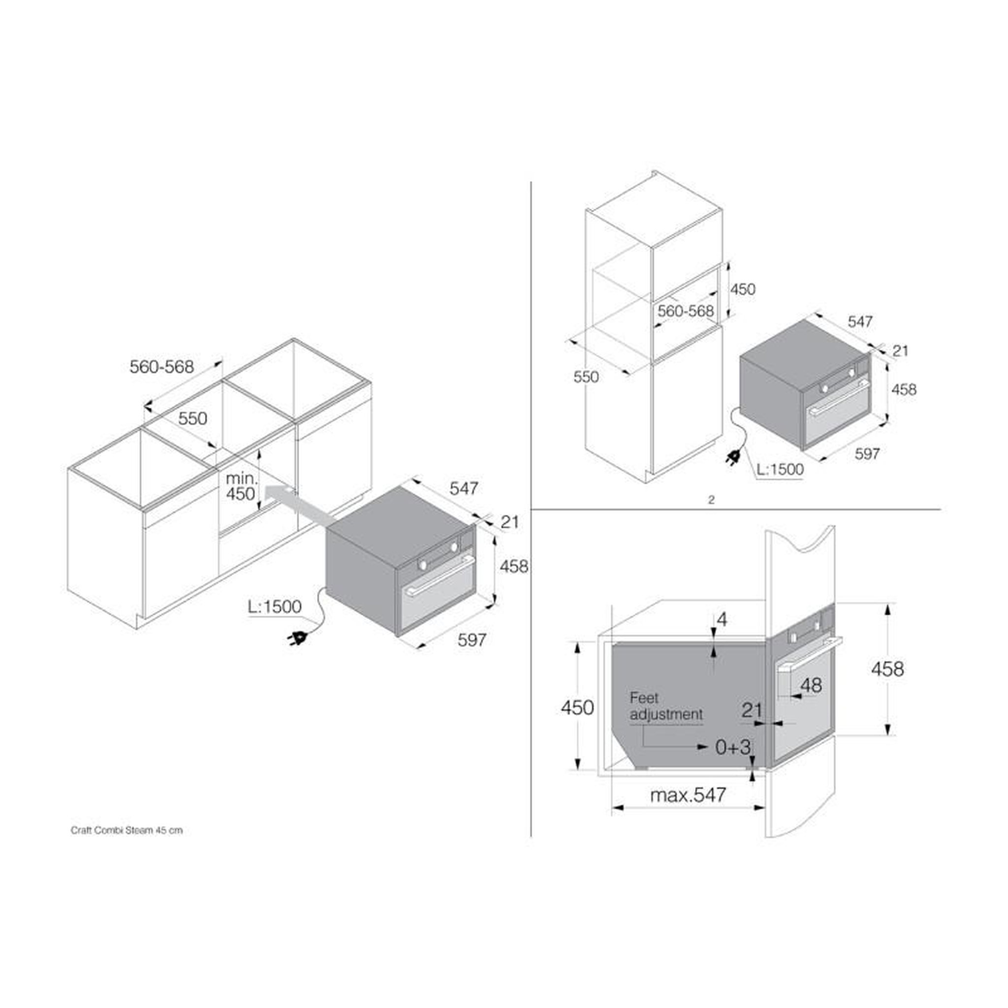 Voir la diapositive 3 : ASKO Four encastrable convection naturelle – 59,5 cm – Asko 4821513