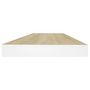 Voir la diapositive 5 : VIDAXL Etagere murale flottante chene et blanc 60x23,5x3,8 cm MDF
