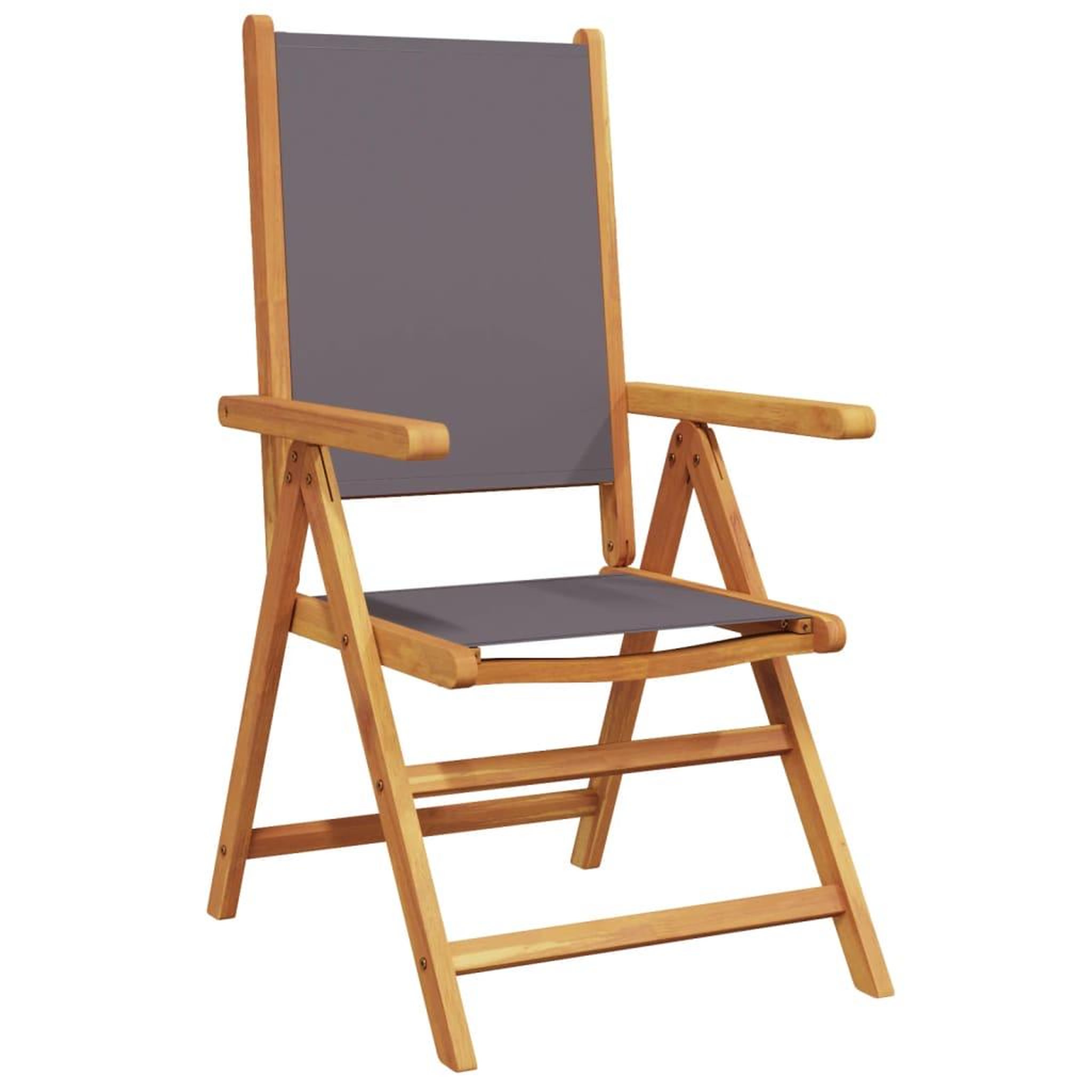 Voir la diapositive 3 : VIDAXL Chaises inclinables de jardin lot de 6 tissu et bois massif